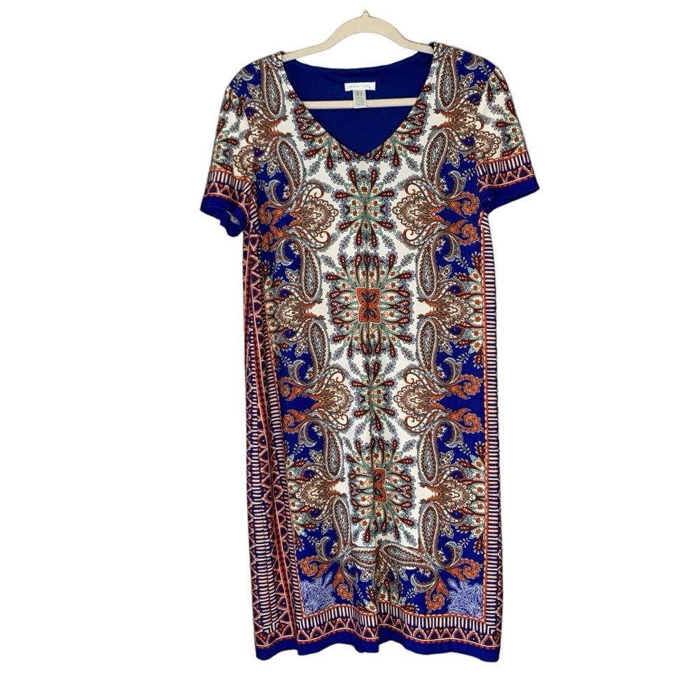 London times paisley short sleeve sheath dress. Size 8